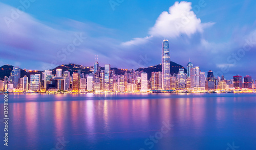 Hongkong reflection in Rainy Season