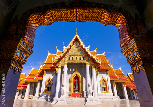 Marble Temple of Bangkok, Thailand. © Suttisak