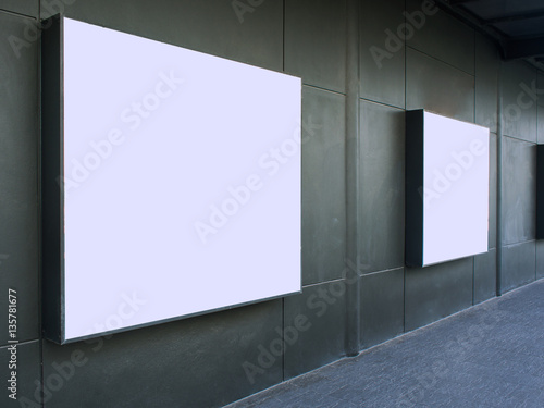 Blank billboards city for new advertisement commercial concept i