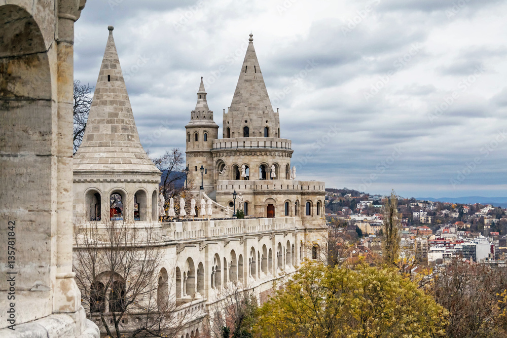 Fisherman's bastion in Budapest, Hungary