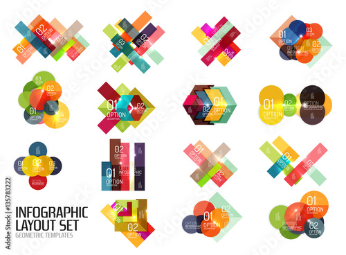 Set of buiness infographics templates