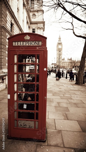 Londoner Telefonzelle am Big Ben © C.M.M.