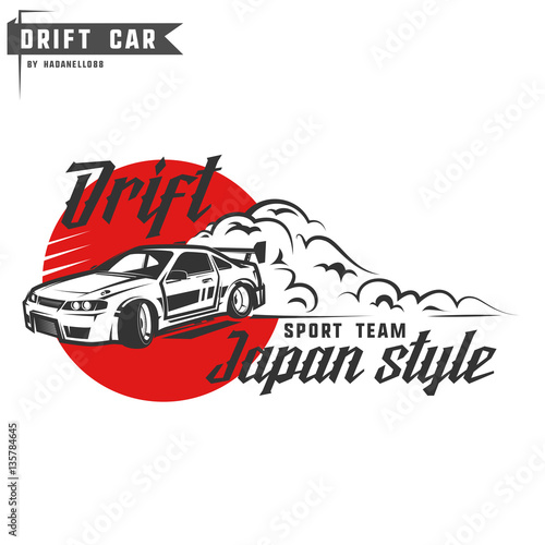 Drift sport team print for t-shirt,emblems and logo.
