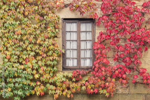 Facade of a typical house of the municipality of Lierganes  cant