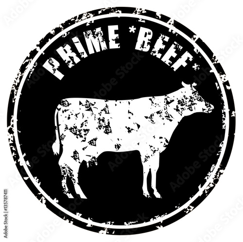 Prime Beef Butcher Shop grunge Stamp vector eps 10