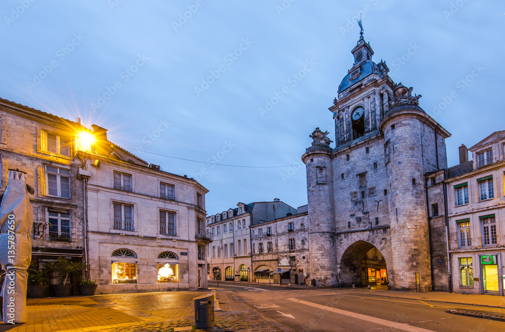 Old town walls in La Rochelle,France