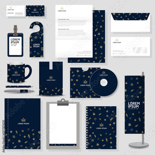 corporate identity template Stationery design set in vector format