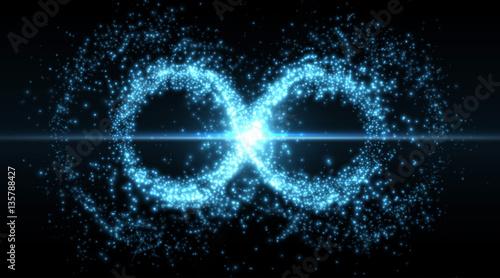 Infinity symbol background. Vector illustration.