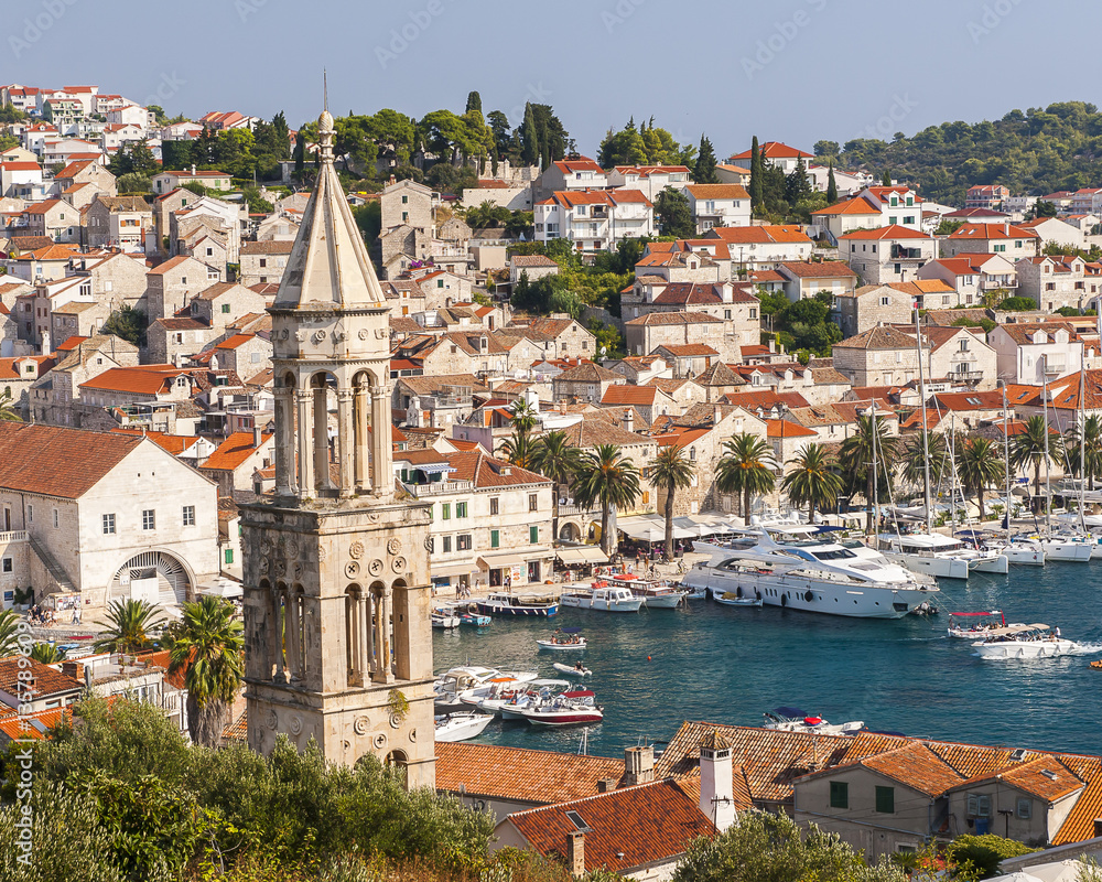 Fototapeta premium Nice City Hvar in Hvar Island in Croatia
