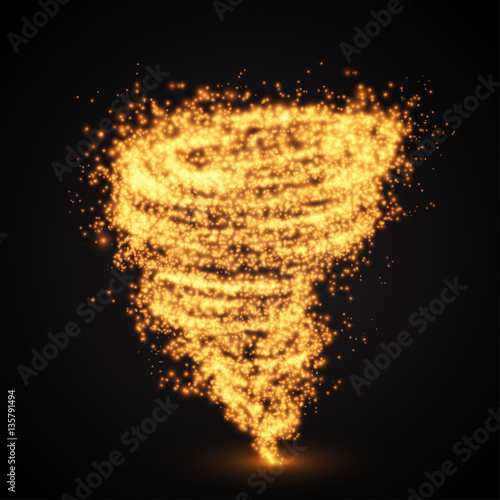 Abstract fire tornado swirl. Vector illutration.