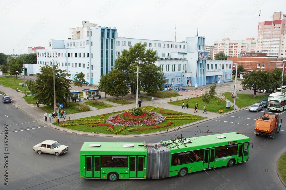 Gomel, Belarus, AUGUST 12, 2009: The top view of the street Efremova.