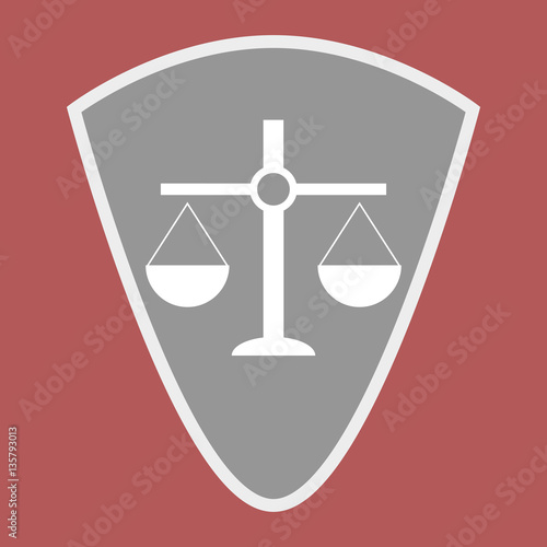 Badge scales of justice shield