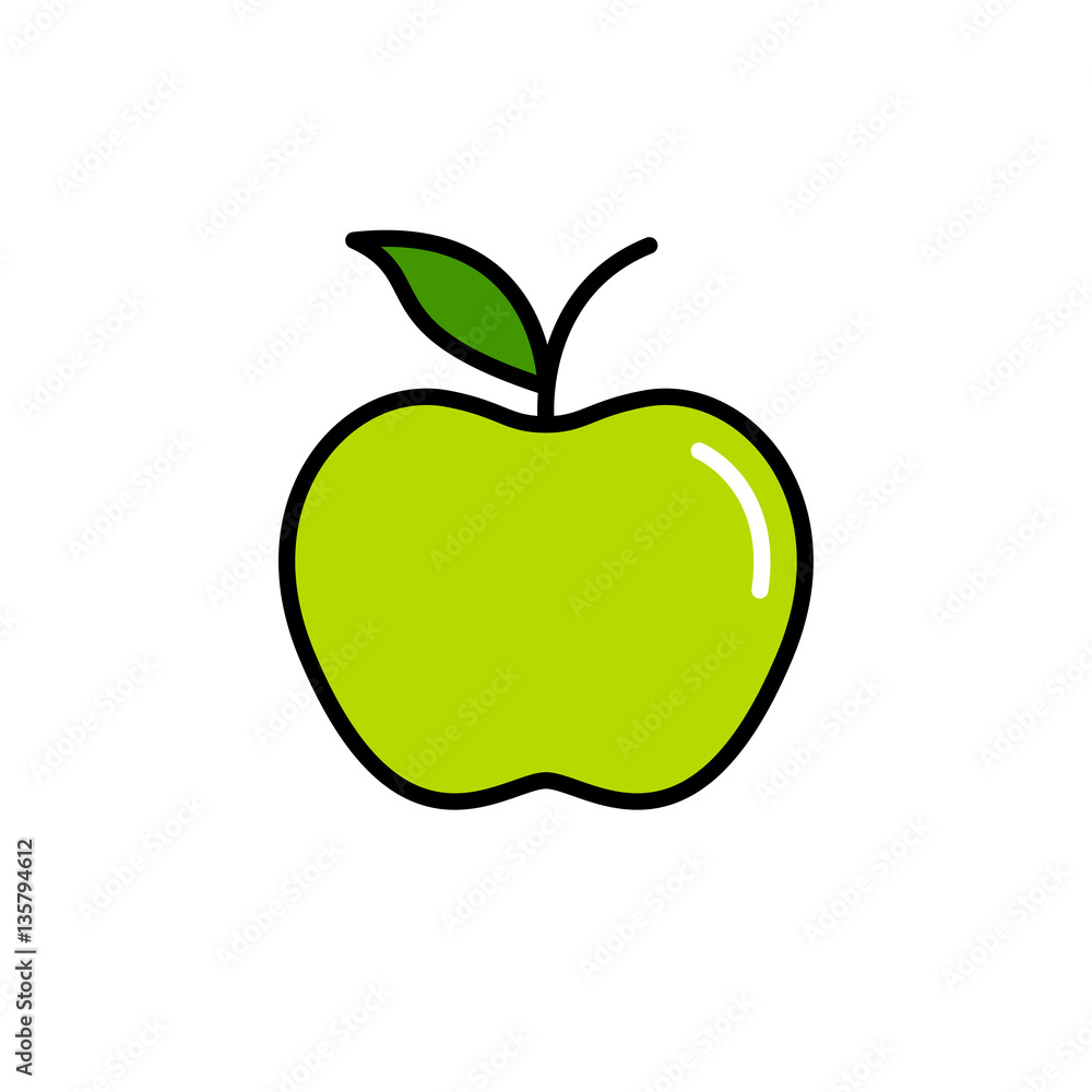 Green apple icon Green apple icon