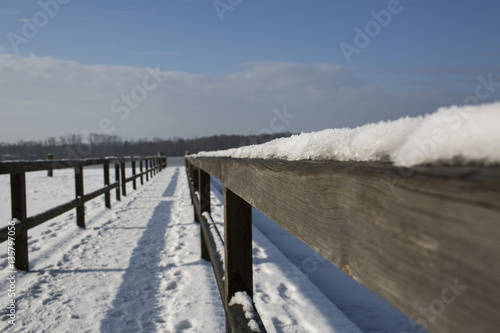 Schnee auf Geländer © Dirk