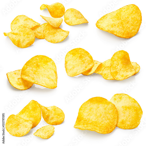 Slika na platnu Set of potato chips