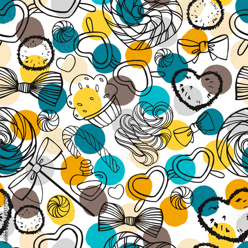 Summer beach seamless pattern.