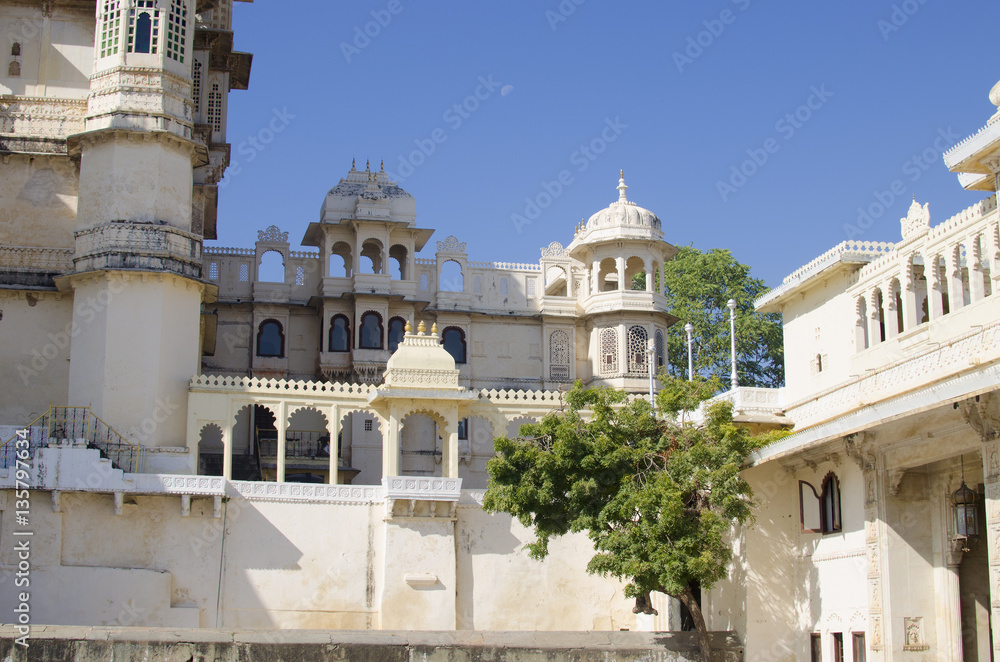 The city palace of Udaipur in India
