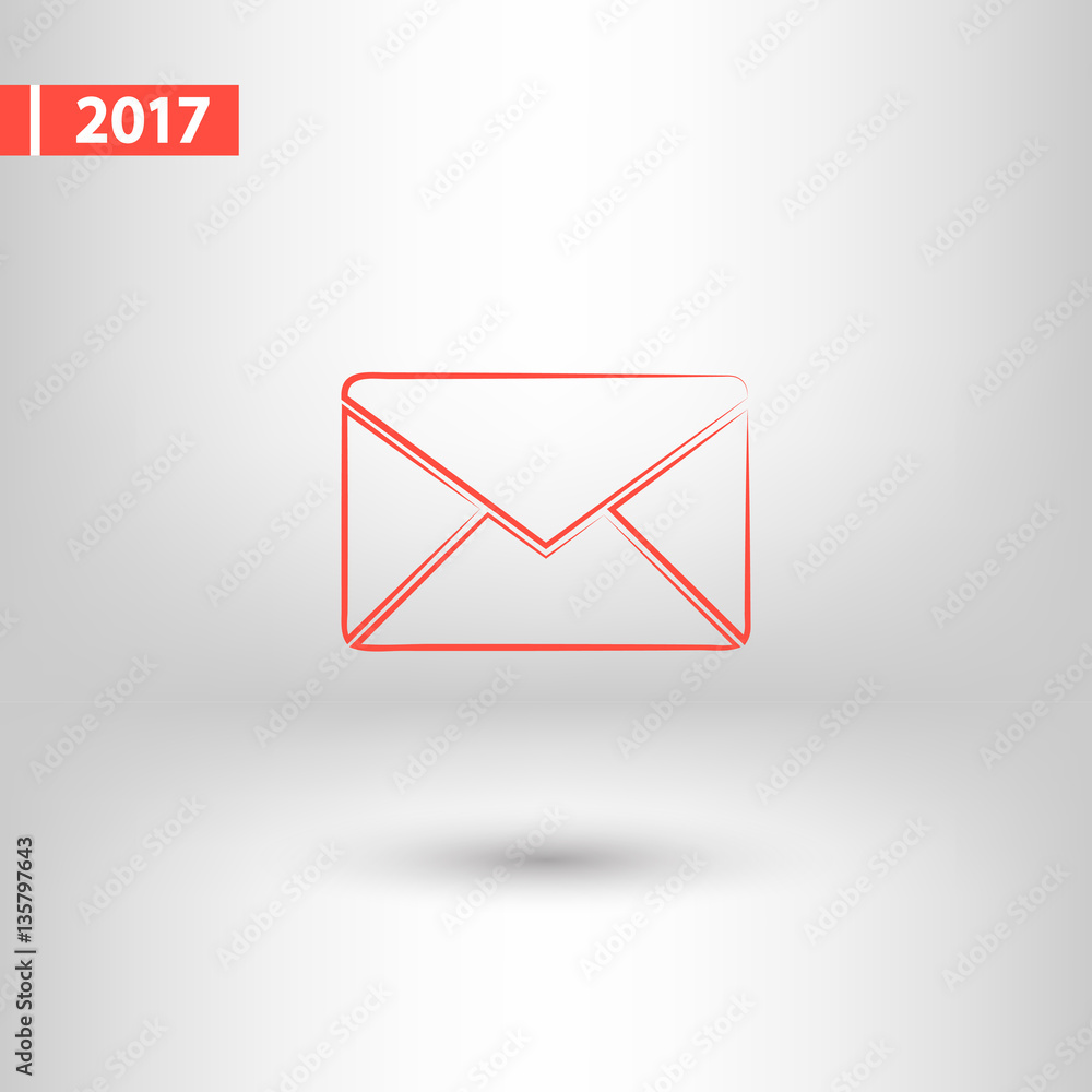Envelope Mail icon, vector illustration. Flat design style Envelope Mail icon, vector illustration. Flat design style