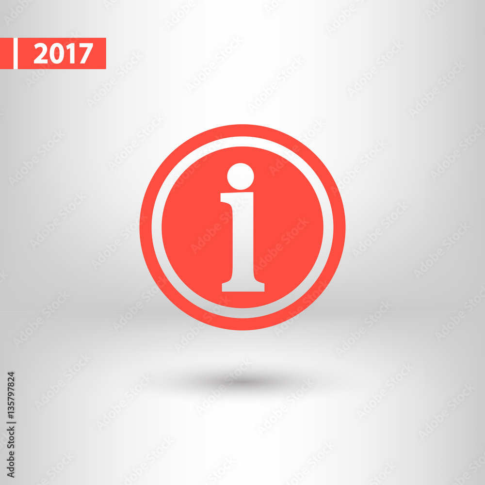 Information sign icon, vector illustration. Flat design style Information sign icon, vector illustration. Flat design style