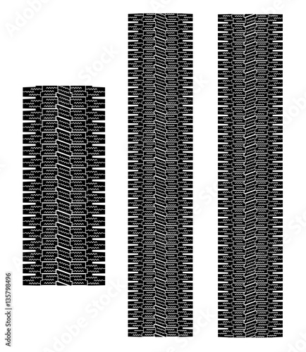 Black Tire tracks vector eps 10