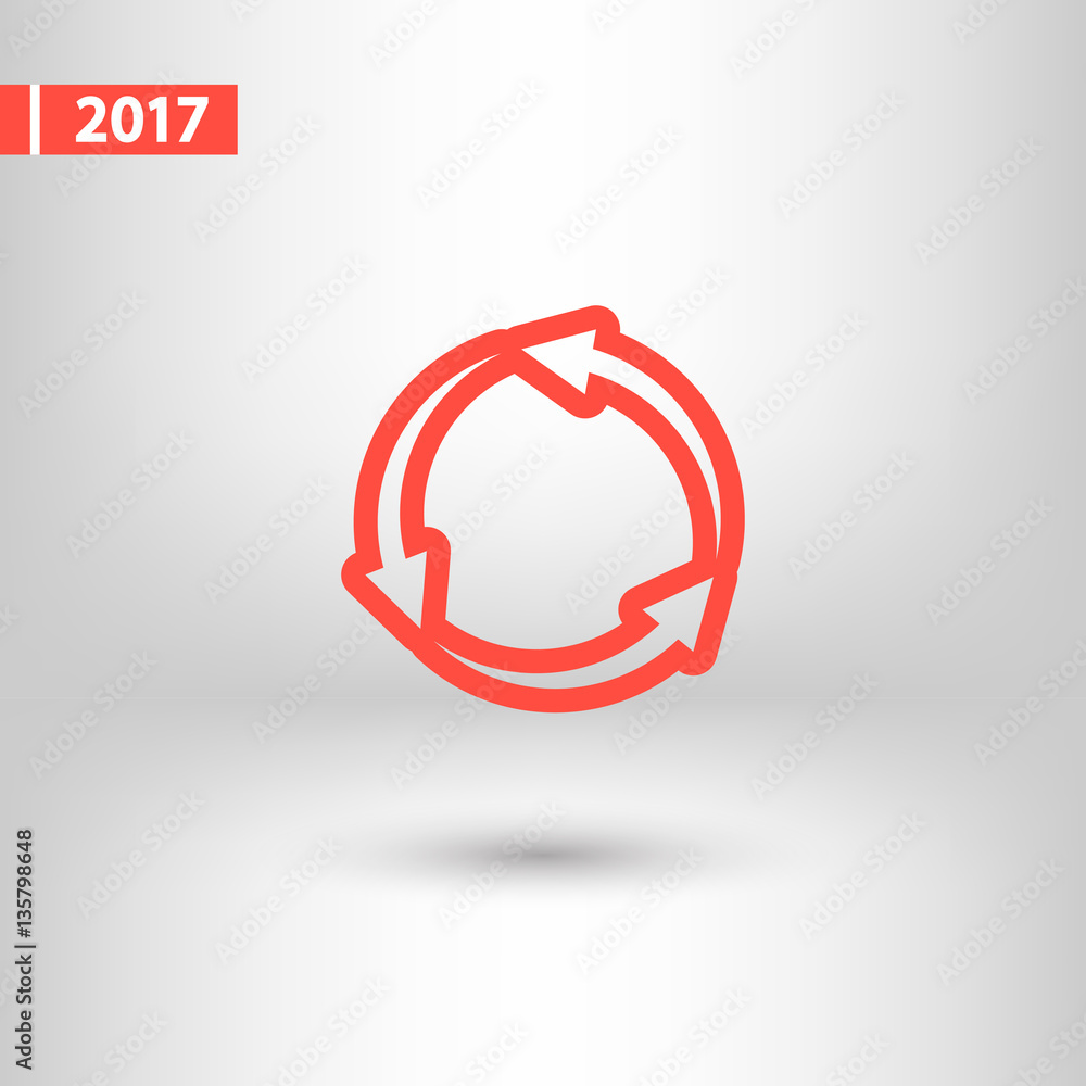 circular arrows icon, vector illustration. Flat design style circular arrows icon, vector illustration. Flat design style