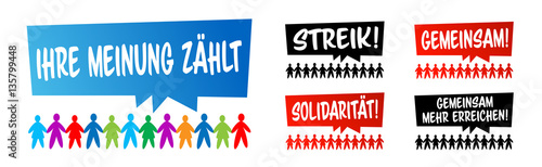Gruppe von Menschen mit einem Banner