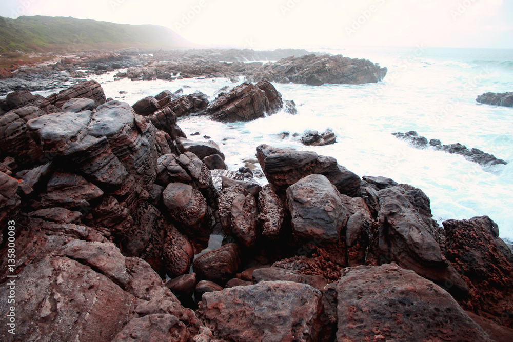 a rocky coast in South Africa