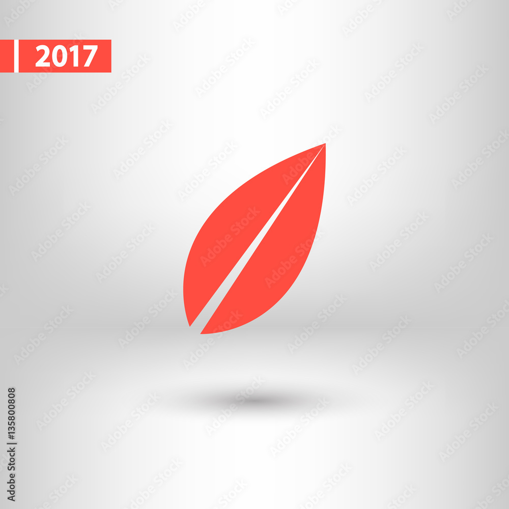 Leaf icon, vector illustration. Flat design style Leaf icon, vector illustration. Flat design style