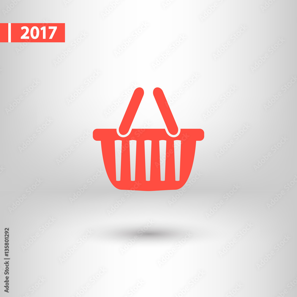 basket icon, vector illustration. Flat design style basket icon, vector illustration. Flat design style