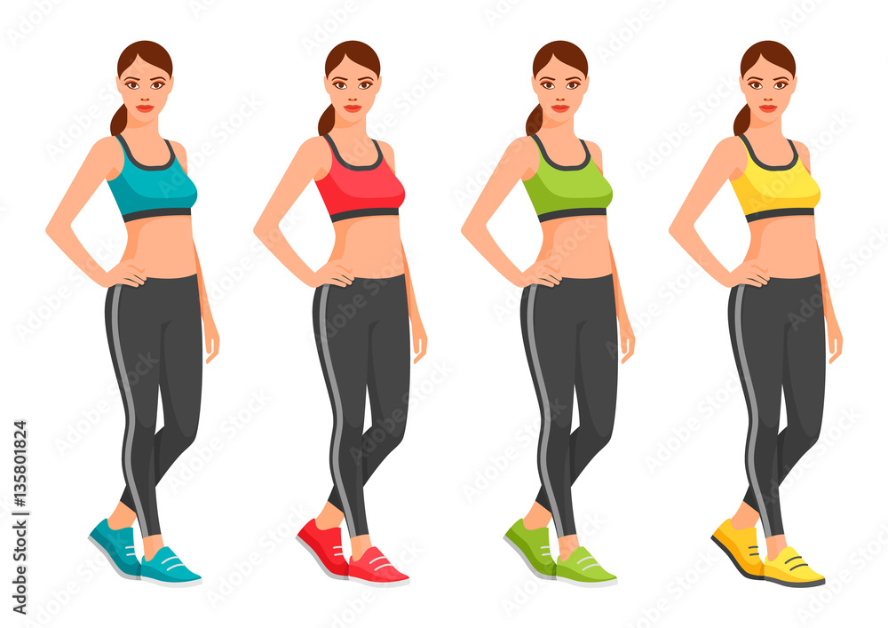 Fototapeta premium fit young woman in sportswear.
