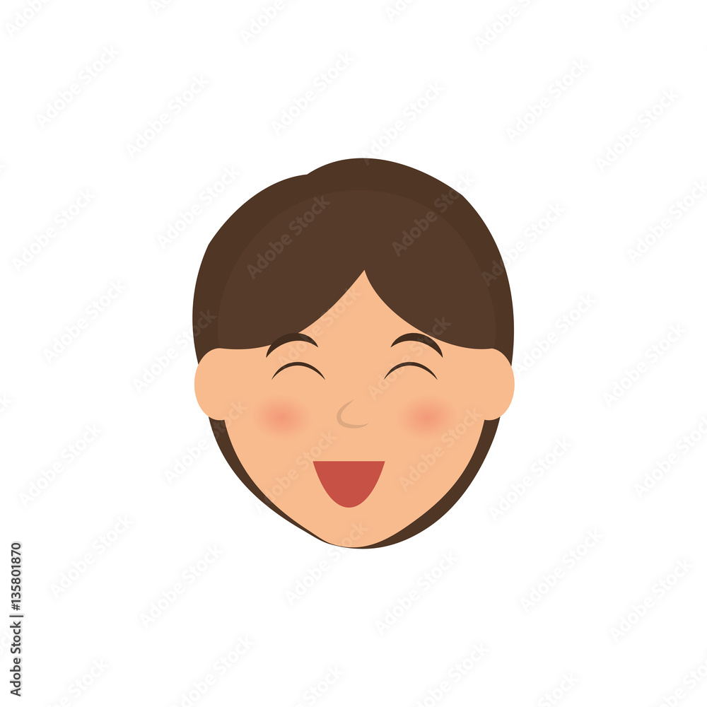 Boy smiling cartoon icon vector illustration graphic design Boy smiling cartoon icon vector illustration graphic design