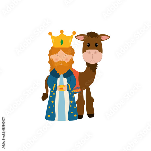 Three wise man cartoon icon vector illustration graphic design