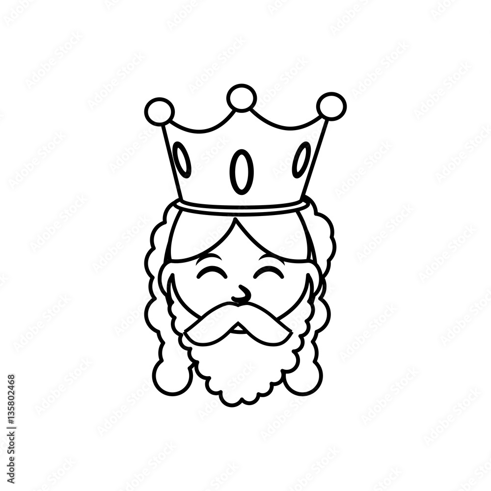 Obraz premium Three wise man cartoon icon vector illustration graphic design