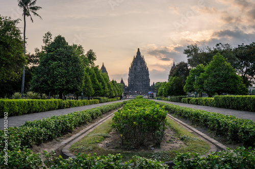 Prambanan Temple at Sunset