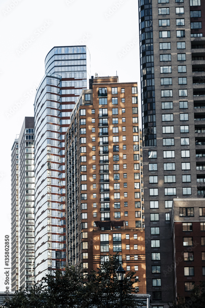 Naklejka premium Manhattan Buildings Cluster