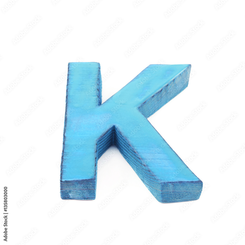 Fototapeta premium Single sawn wooden letter isolated