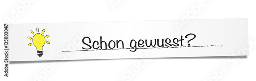 schon gewusst?