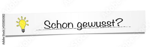 schon gewusst?