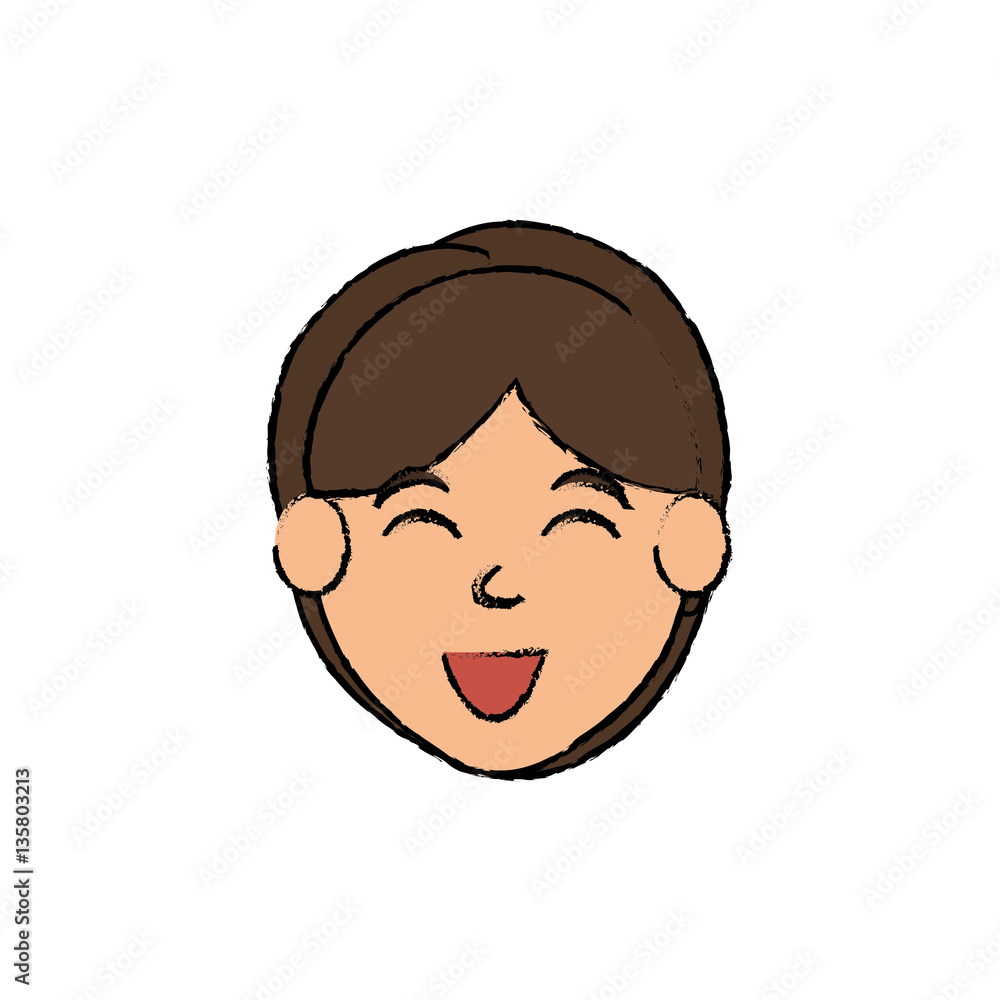 Boy smiling cartoon icon vector illustration graphic design Boy smiling cartoon icon vector illustration graphic design