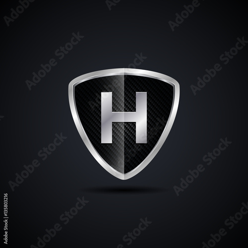 Letter H Shield logo