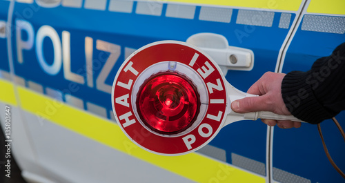 Obraz na płótnie Halt Polizei