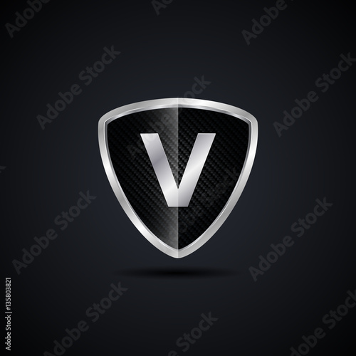 Letter V Shield logo
