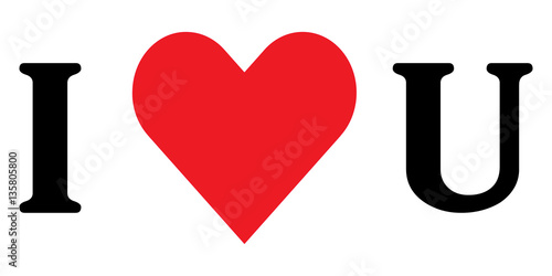 I Love You - I Herz U - Rot
