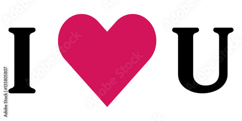 I Love You - I Herz U - Pink