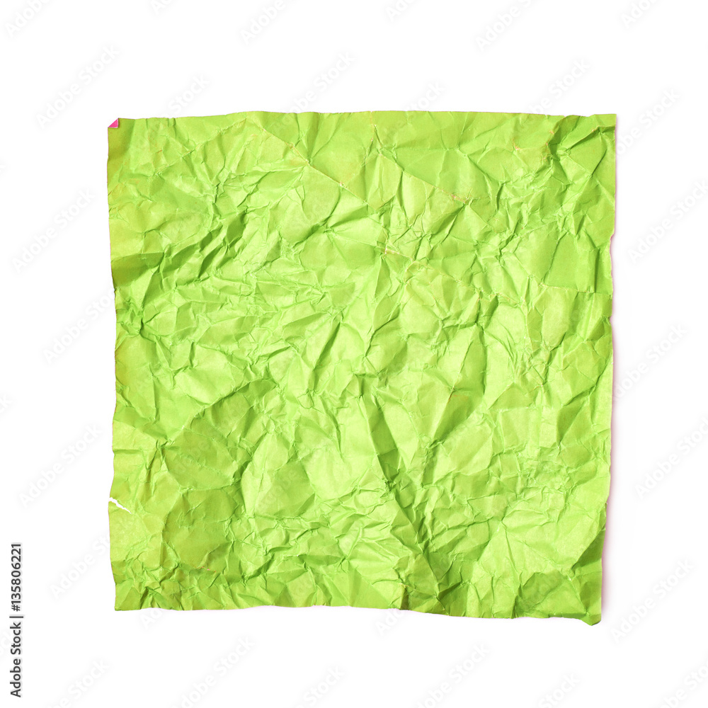 Obraz premium Single crumpled paper sheet isolated