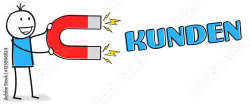 Kunden zieht die Figur magnetisch an