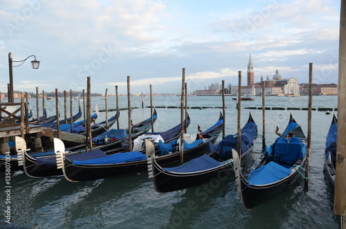 Venice city with canals and gondolas © Donato