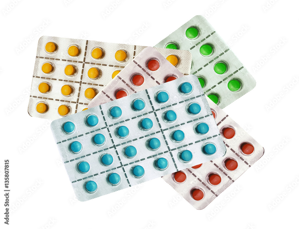 Tablets pills isolated on white Tablets pills isolated on white