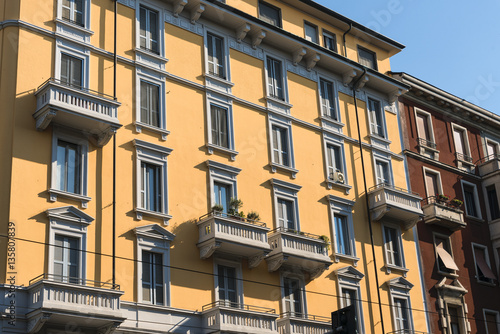 Milan (Italy): buildings in via Procaccini