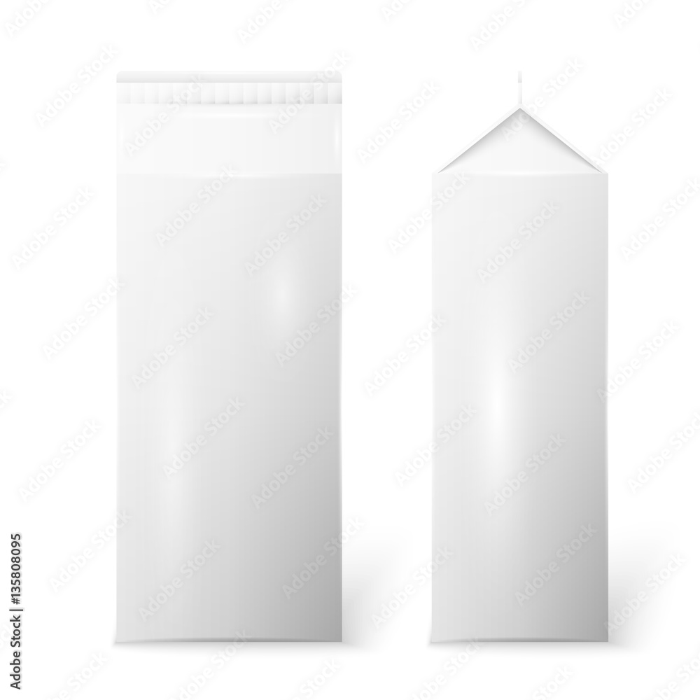 Milk and juice small white carton package Milk and juice small white carton package